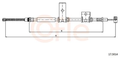 Тросик, cтояночный тормоз COFLE 92.17.5014