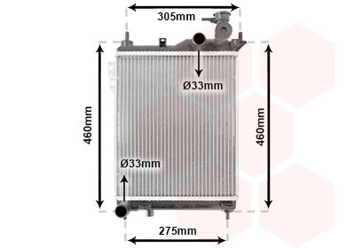 Radiators, Motora dzesēšanas sistēma VAN WEZEL 82002099