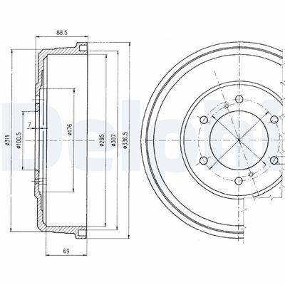 Bremžu trumulis DELPHI BF461