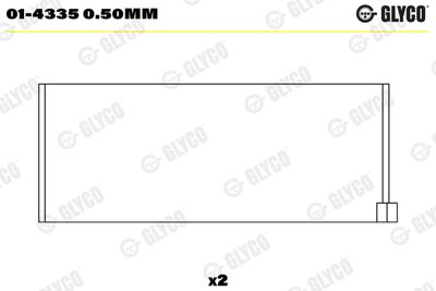 Шатунный подшипник GLYCO 01-4335 0.50mm