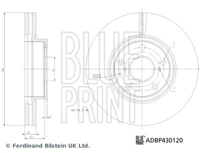 Bremžu diski BLUE PRINT ADBP430120
