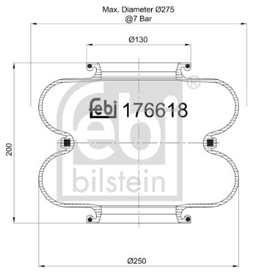 Pneimoatsperes spilvens, Pneimopiekare FEBI BILSTEIN 176618
