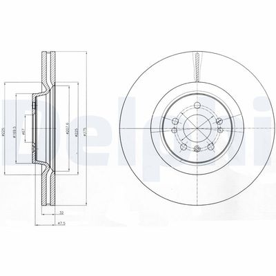 Тормозной диск DELPHI BG9060C
