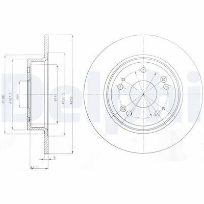 Тормозной диск DELPHI BG4249
