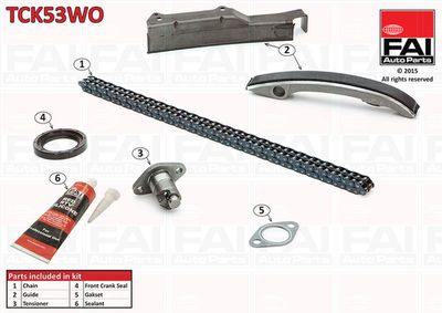 Комплект цели привода распредвала FAI AUTOPARTS TCK53WO