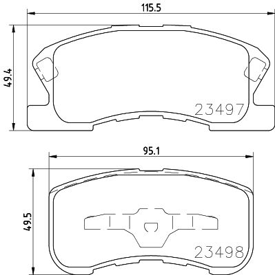 Bremžu uzliku kompl., Disku bremzes HELLA PAGID 8DB 355 017-111