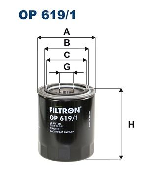 Eļļas filtrs FILTRON OP 619/1