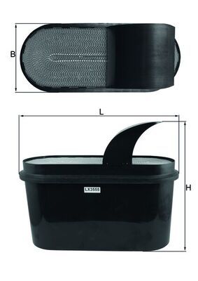 Воздушный фильтр MAHLE LX 3555