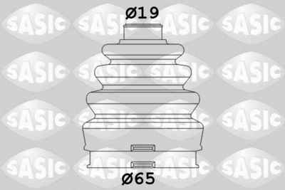 Комплект пыльника, приводной вал SASIC 1906007