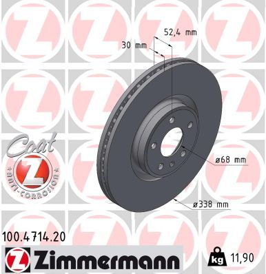 Bremžu diski ZIMMERMANN 100.4714.20