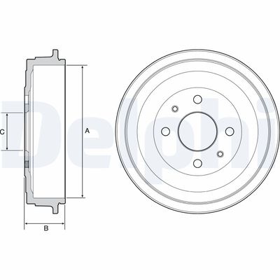 Тормозной барабан DELPHI BF528