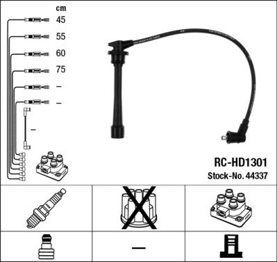 Комплект проводов зажигания NGK 44337