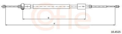 Тросик, cтояночный тормоз COFLE 92.10.4525