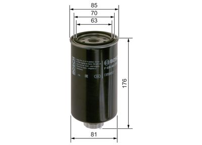 Degvielas filtrs BOSCH F 026 402 270
