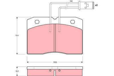 Bremžu uzliku kompl., Disku bremzes TRW GDB1152