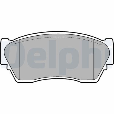 Комплект тормозных колодок, дисковый тормоз DELPHI LP804