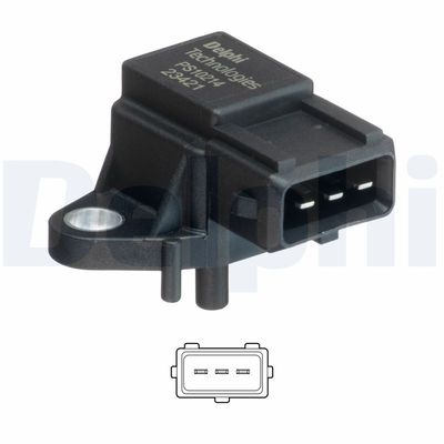 Датчик, давление наддува DELPHI PS10214