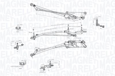 Система тяг и рычагов привода стеклоочистителя MAGNETI MARELLI 085570758010
