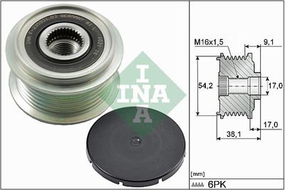 Ģeneratora brīvgaitas mehānisms Schaeffler INA 535 0100 10