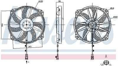 Ventilators, Motora dzesēšanas sistēma NISSENS 850109