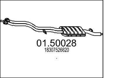 Средний глушитель выхлопных газов MTS 01.50028