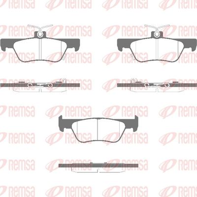 Bremžu uzliku kompl., Disku bremzes REMSA 1944.02