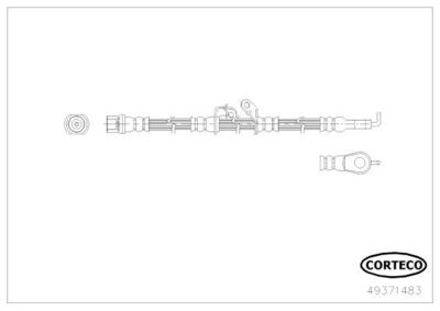Тормозной шланг CORTECO 49371483