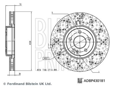 Bremžu diski BLUE PRINT ADBP430181