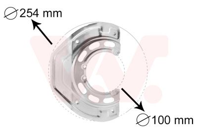 Dubļu sargs, Bremžu disks VAN WEZEL 3766371
