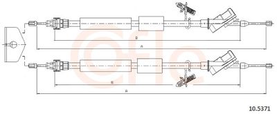 Тросик, cтояночный тормоз COFLE 10.5371