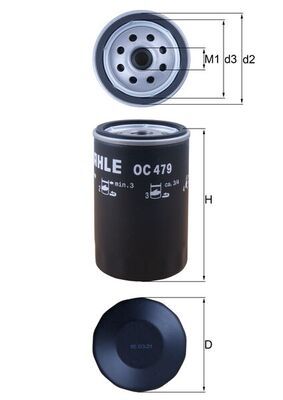Eļļas filtrs MAHLE OC 479