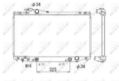 Радиатор, охлаждение двигателя NRF 53710