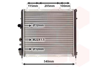 Radiators, Motora dzesēšanas sistēma VAN WEZEL 43002215