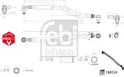 Продольная рулевая тяга FEBI BILSTEIN 188524