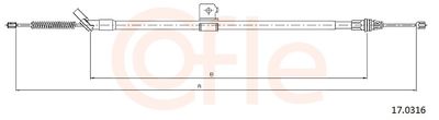 Тросик, cтояночный тормоз COFLE 92.17.0316