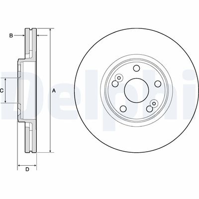Тормозной диск DELPHI BG4746C