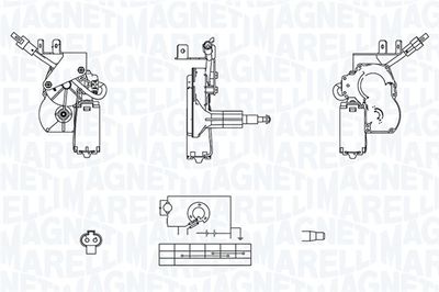 Stikla tīrītāju motors MAGNETI MARELLI 064060000010