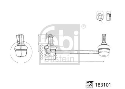 Тяга / стойка, стабилизатор FEBI BILSTEIN 183101