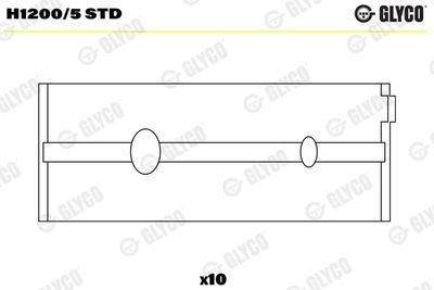 Подшипник коленвала GLYCO H1200/5 STD