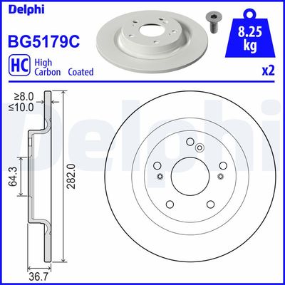 Тормозной диск DELPHI BG5179C