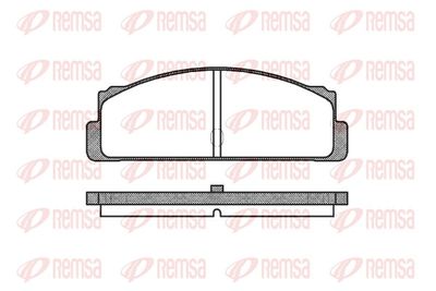 Комплект тормозных колодок, дисковый тормоз REMSA 0022.10