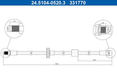 Тормозной шланг ATE 24.5104-0520.3