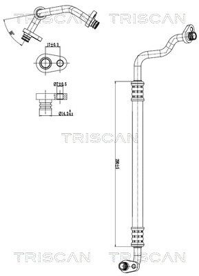 Трубопровод высокого / низкого давления, кондиционер TRISCAN 9010 28026