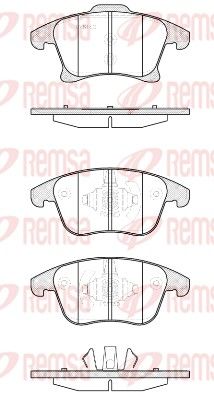 Bremžu uzliku kompl., Disku bremzes REMSA 1249.20