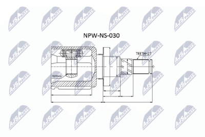Шарнирный комплект, приводной вал NTY NPW-NS-030