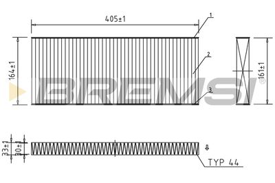 Фильтр, воздух во внутренном пространстве BREMSI FC0984C