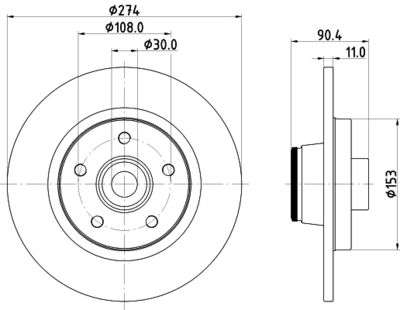 Bremžu diski HELLA PAGID 8DD 355 123-421