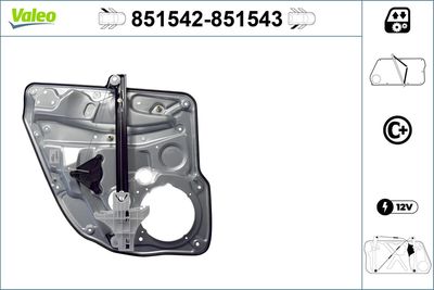 Стеклоподъемник VALEO 851542