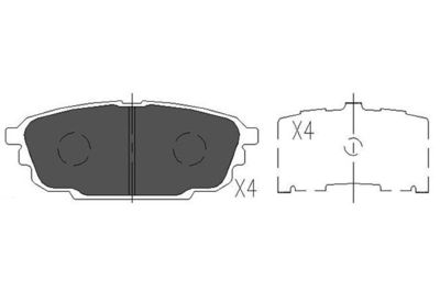 Bremžu uzliku kompl., Disku bremzes KAVO PARTS KBP-4544
