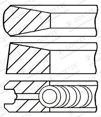 Комплект поршневых колец GOETZE ENGINE 08-117700-00